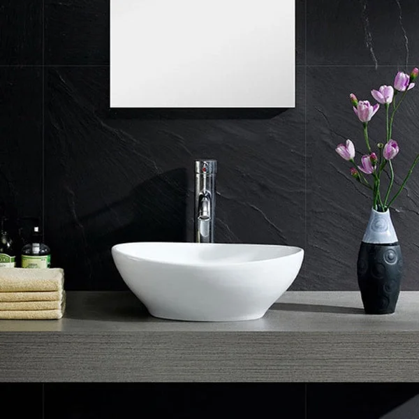 Fine Fixtures Vitreous China Round Modern Vessel Sink