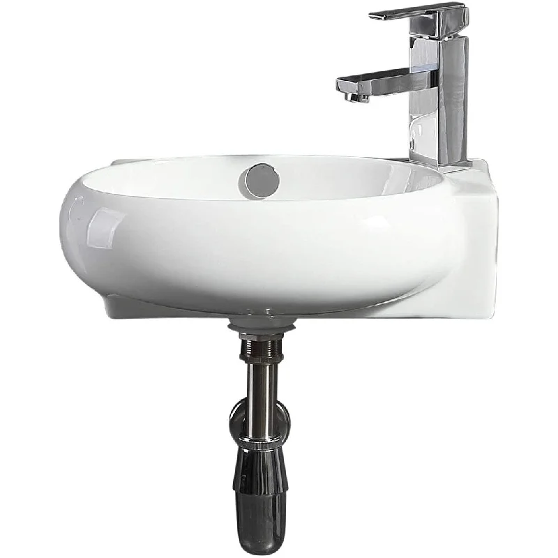 Fine Fixtures Wall Hung Sink 16.5 X 11 Vitreous China, White