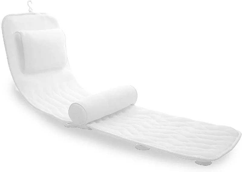 Full Body Bath Pillow with Lumbar Pillow Bathtub Cushion with 14 Suction Cups