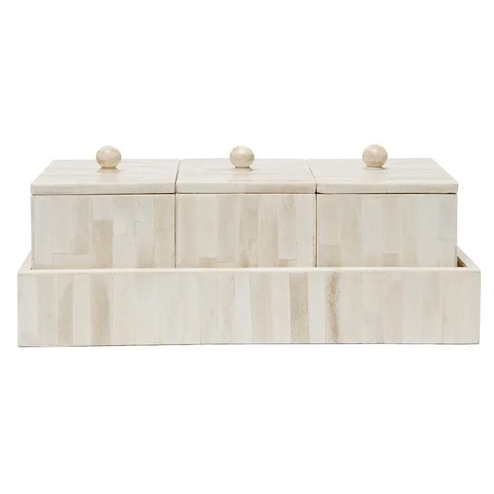 Gaya Vertical Bone Rectangular 3 Box Set