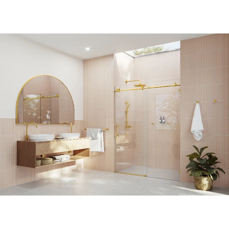 Glass Warehouse 56 in. - 60 in. x 78 in. Frameless Sliding Shower Door