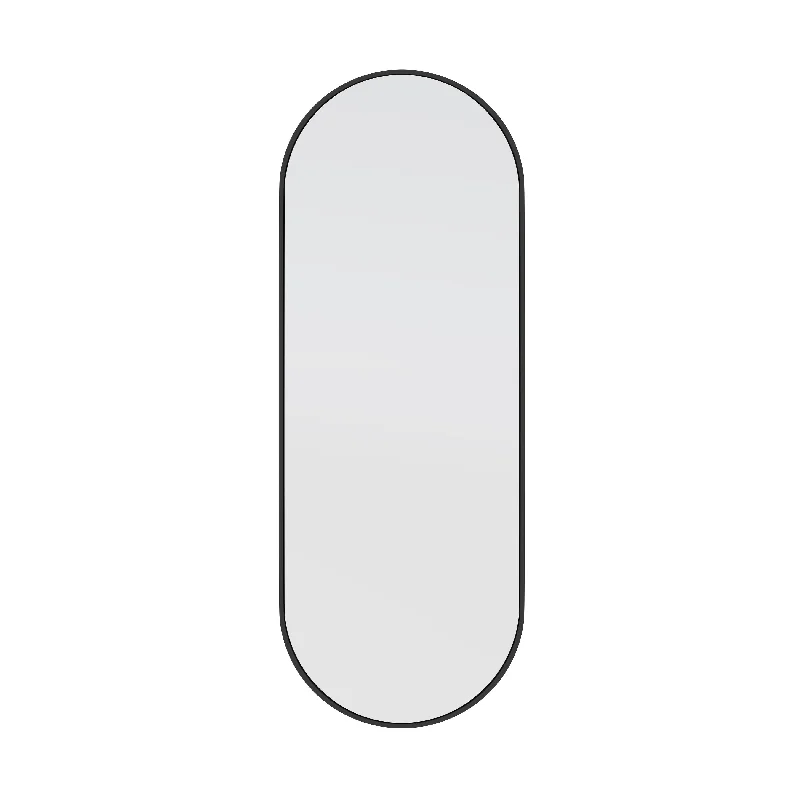 Glass Warehouse 60 in. H x 22 in. W Pill Shape Stainless Steel Framed Mirror