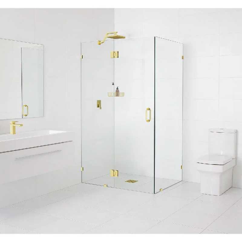 Glass Warehouse 78" x 40" x 35" Frameless 90 Degree Shower Enclosure - Glass Hinge