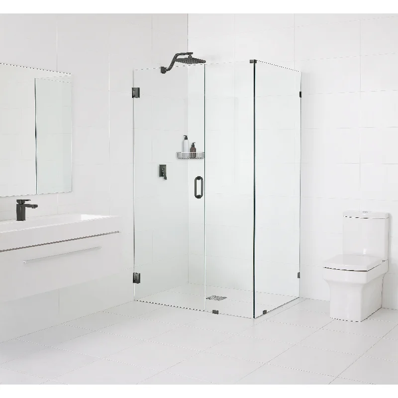 Glass Warehouse 78" x 48" x 38.5" Frameless 90 Degree Shower Enclosure - Wall Hinge