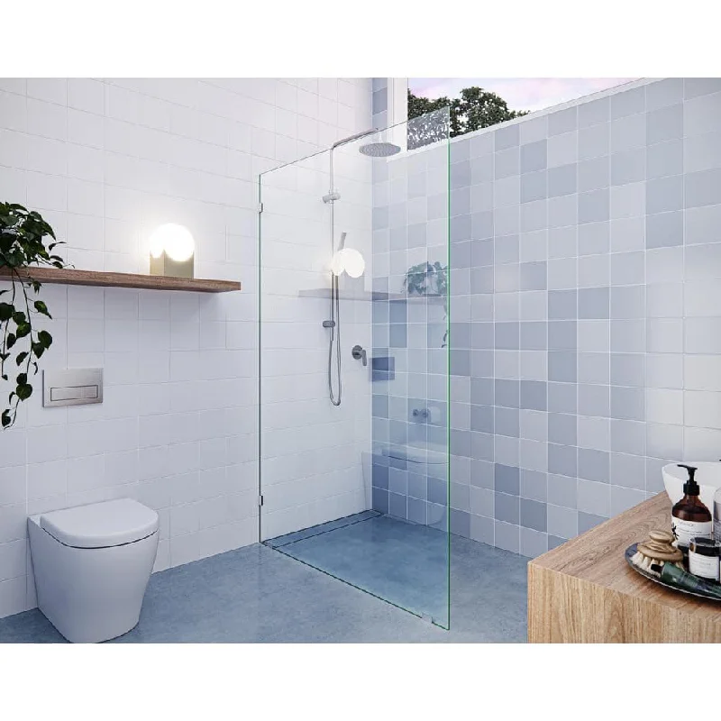 Glass Warehouse Vela 47 in. W x 78 in. H Frameless Fixed Single Panel Shower Door - $185