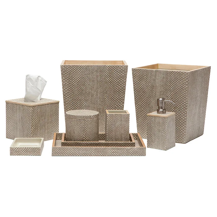 Goa Faux Boa Bathroom Accessories (Sand)