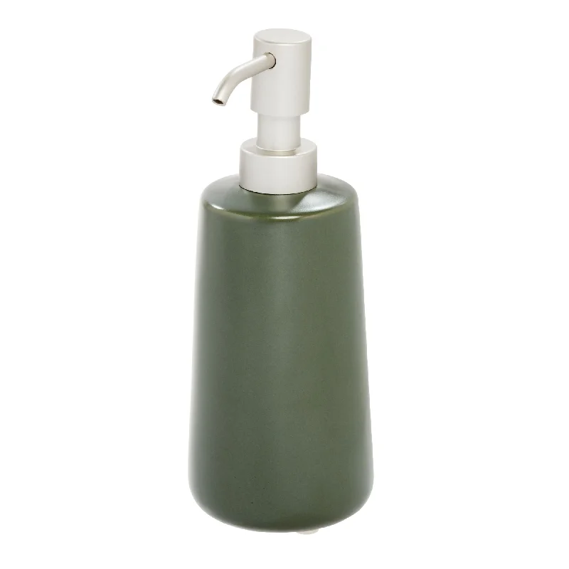 iDesign Eco Vanity Ceramic Refillable Tall Soap Dispenser