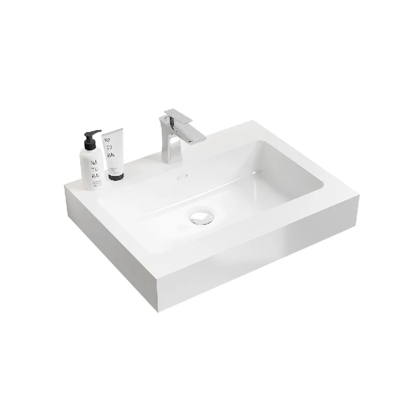 Integrated Solid Surface Basin WITHOUT Drain & Faucet