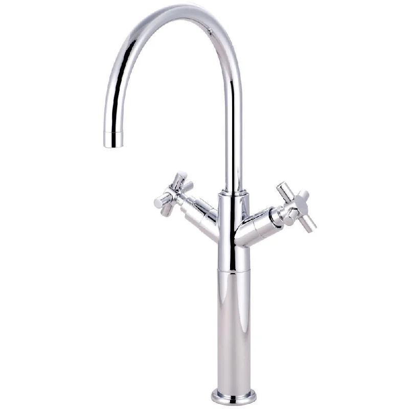 Kingston Brass Concord Chrome Twin Cross Handles Vessel Sink Faucet KS8061JX