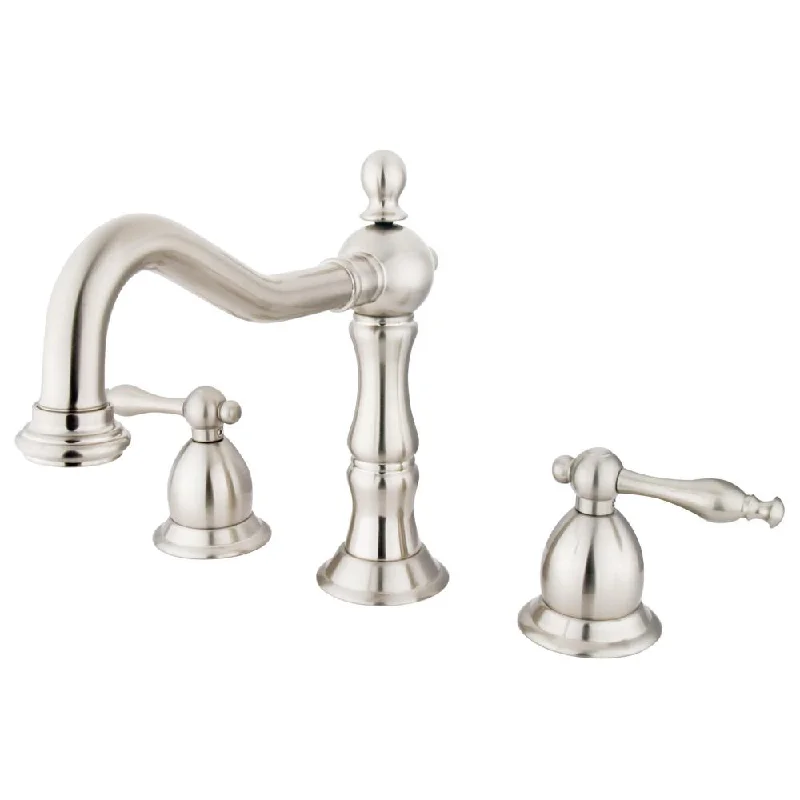 Kingston Satin Nickel 2 Handle Widespread Bathroom Faucet w Pop-up KS1978NL