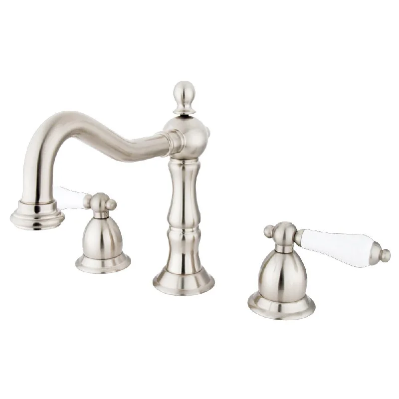 Kingston Satin Nickel 2 Handle Widespread Bathroom Faucet w Pop-up KS1978PL