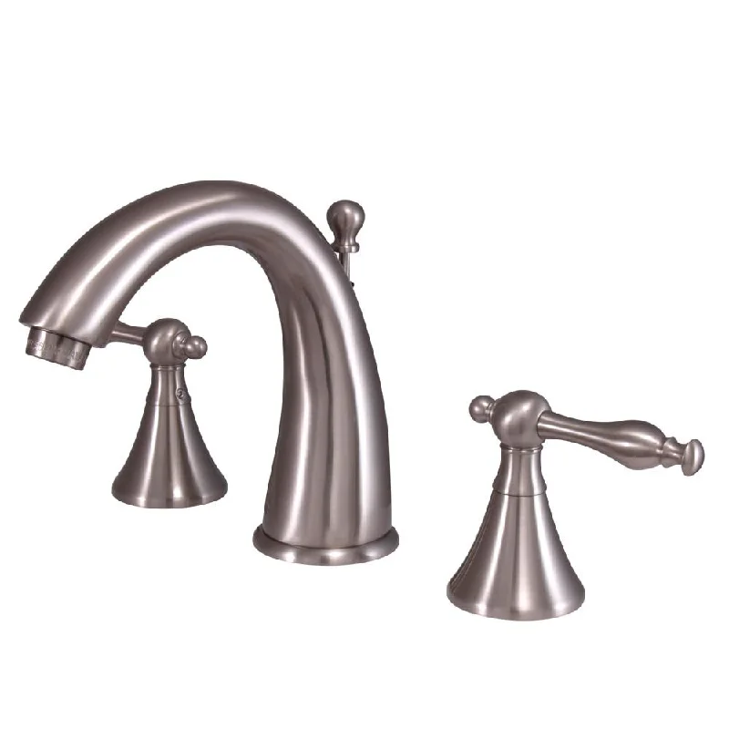 Kingston Satin Nickel 2 Handle Widespread Bathroom Faucet w Pop-up KS2978NL