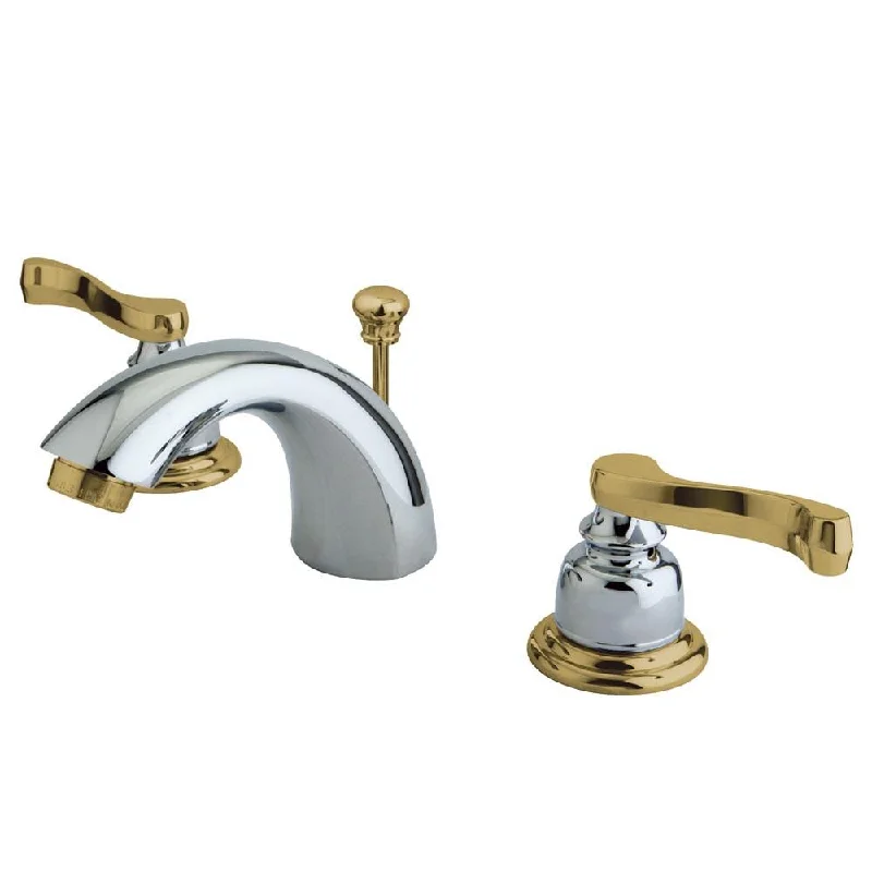 Kingston Satin Nickel 4"-8" Mini Widespread Bathroom Faucet w Pop-up KB8954FL