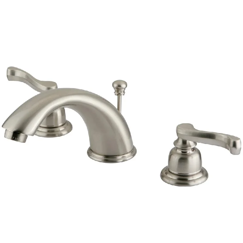 Kingston Satin Nickel 8"-16" Widespread Bathroom Faucet w Pop-up KB968FL