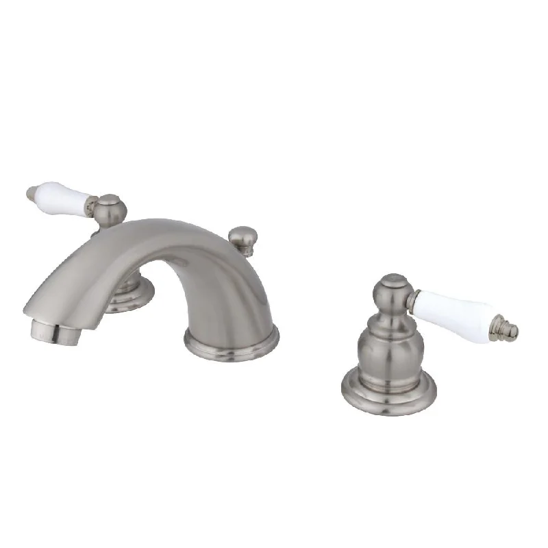 Kingston Satin Nickel 8"-16" Widespread Bathroom Faucet w Pop-up KB968PL