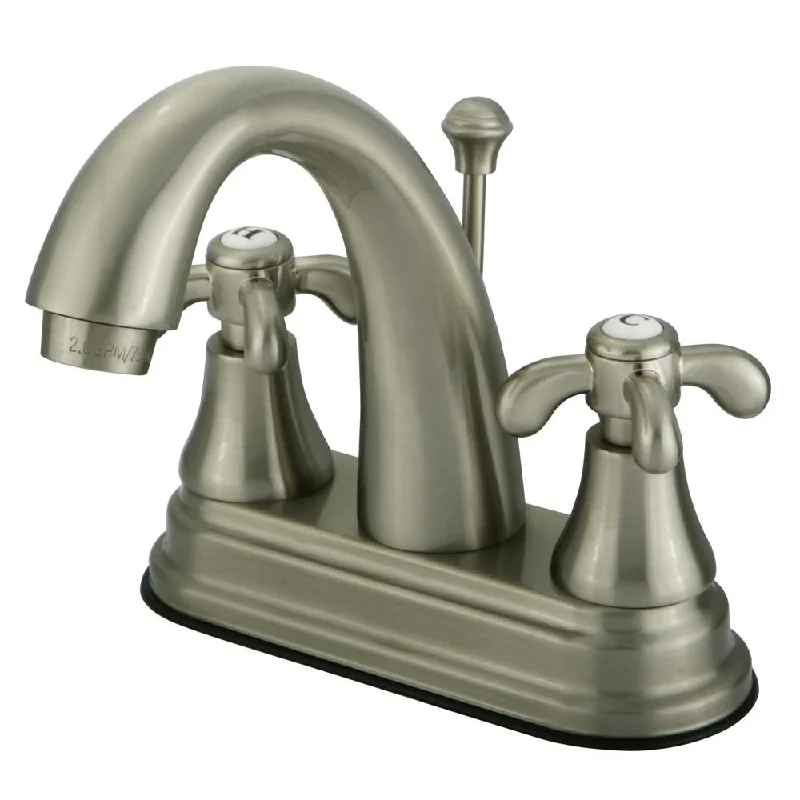 Kingston Satin Nickel French Country 4" Center Set Bathroom Faucet KS7618TX