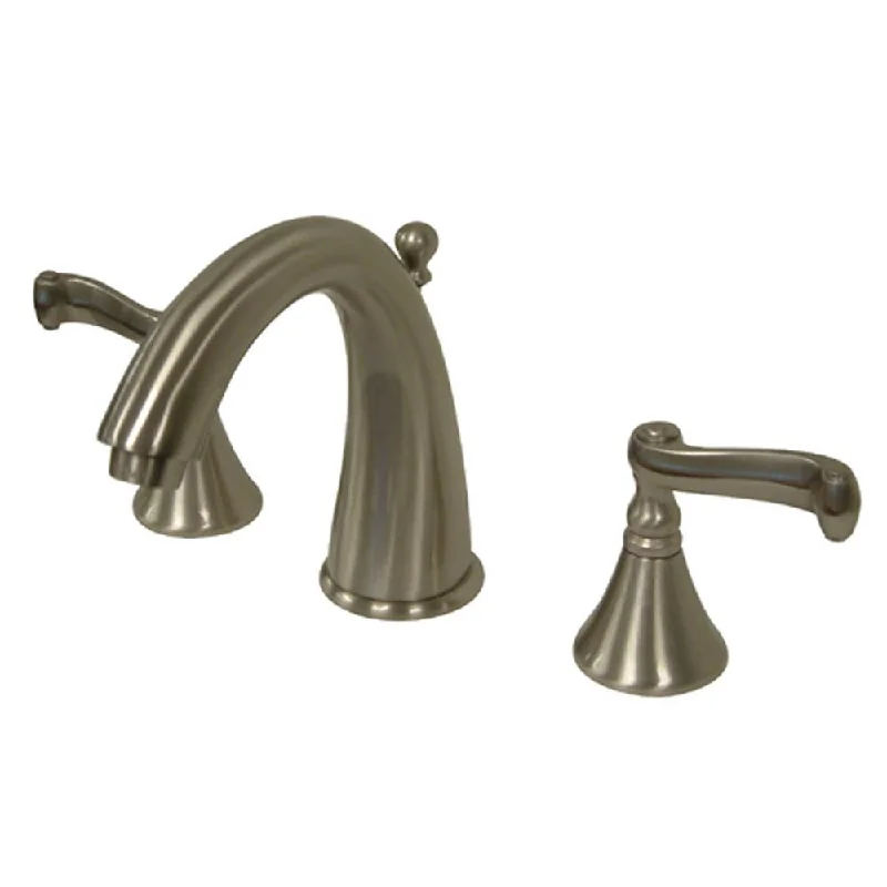 Kingston Satin Nickel Royale 2 Hdl Widespread Bathroom Faucet w pop-up KS5978FL