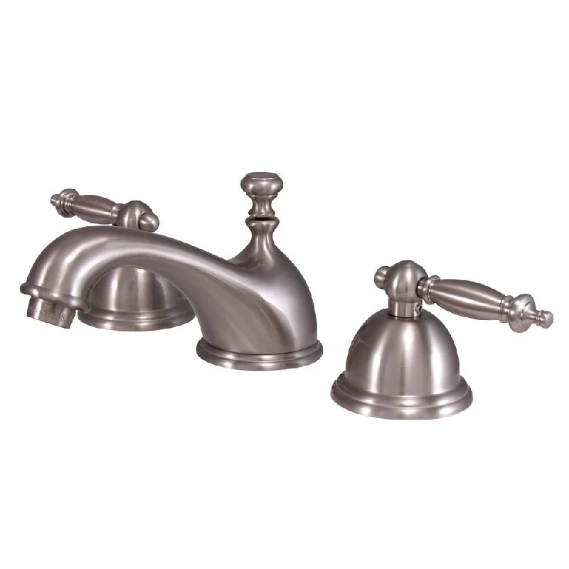 Kingston Satin Nickel Templeton Widespread Bathroom Faucet W/Pop-Up KS3968TL