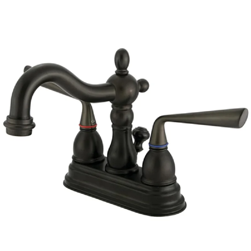 Kingston Silver Sage Oil Rubbed Bronze 4" Centerset Bathroom Faucet KS1605ZL