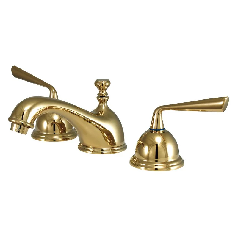 Kingston Silver Sage Polished Brass Widespread Bathroom Lavatory Faucet KS3962ZL