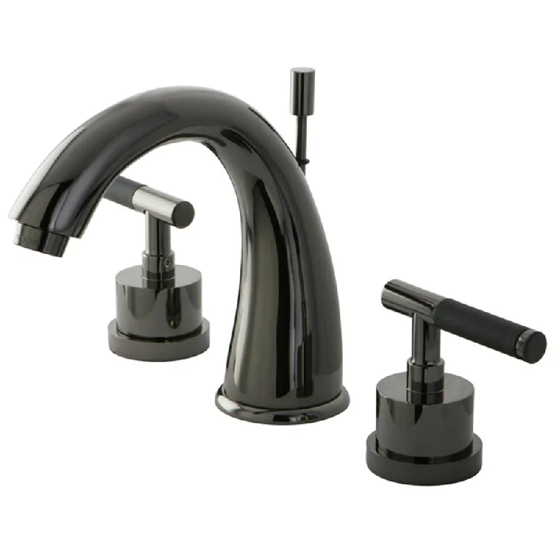 Kingston Water Onyx Black Nickel finish Widespread Bathroom Faucet NS2960DKL