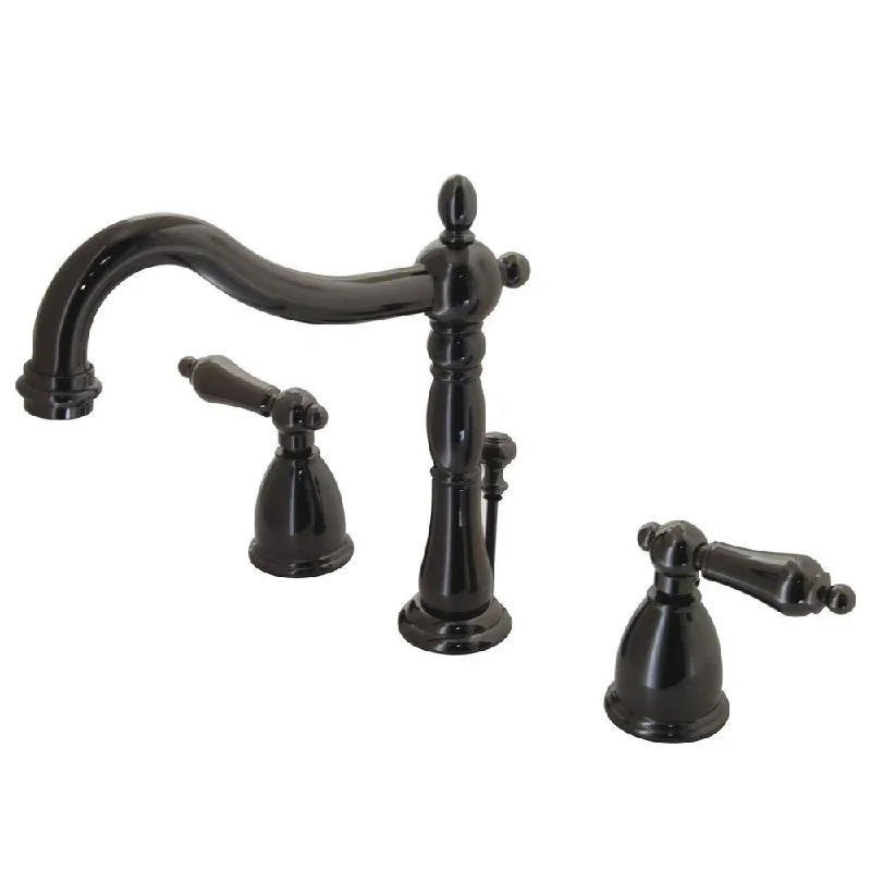 Kingston Water Onyx Black Nickel finish Widespread Bathroom Sink Faucet NB1970AL