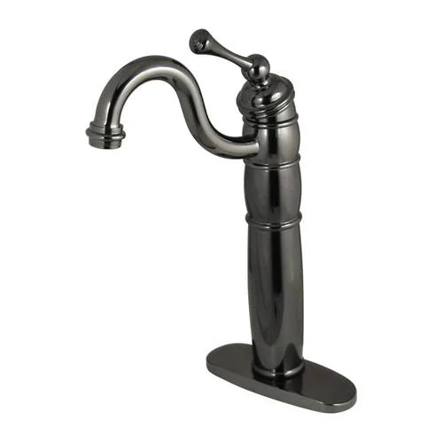 Kingston Water Onyx Black Nickel Single Handle Vessel Sink Faucet NB1420BL