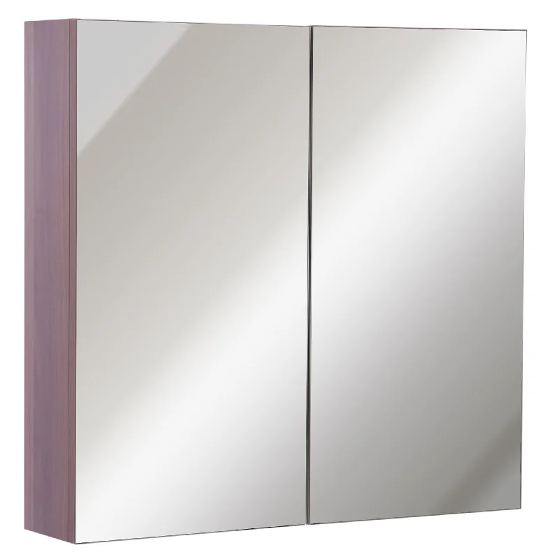 kleankin Double Door Bathroom Mirror Cabinet