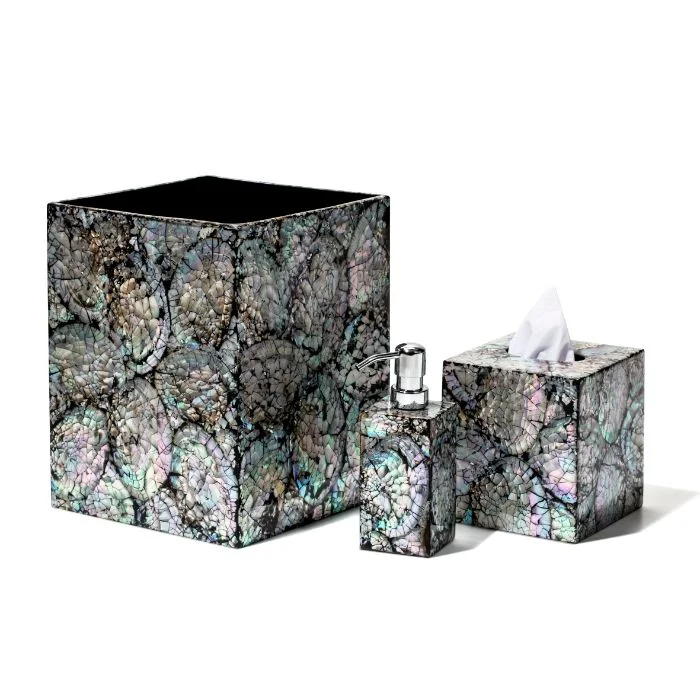 Ladorada Black Mother of Pearl Bathroom Accessories