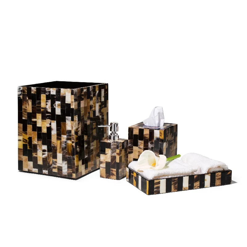 Ladorada Domino Horn Veneer Bathroom Accessories