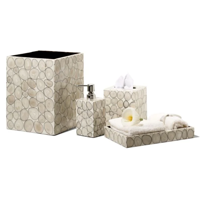 Ladorada Tagua Wood & Palm Ivory Bathroom Accessories