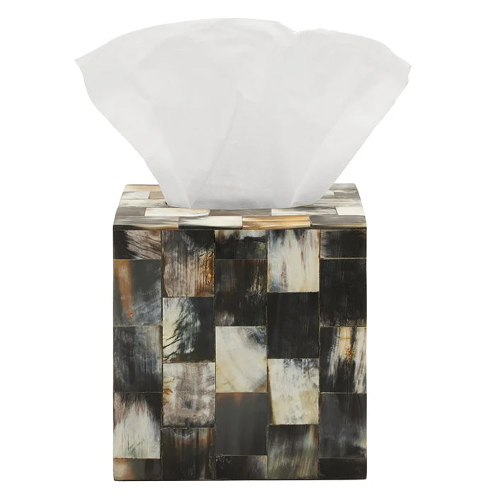 Lark Horn Tiled Tissue Box (Dark)