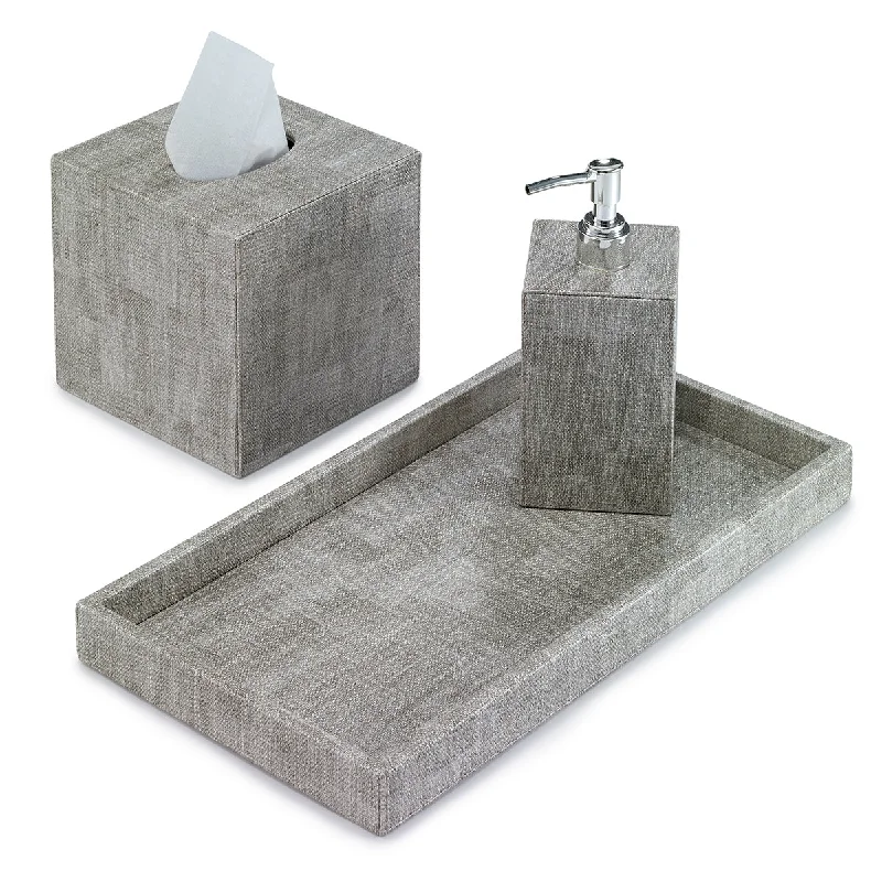 Luster Vinyl Bathroom Accessories (Granite)