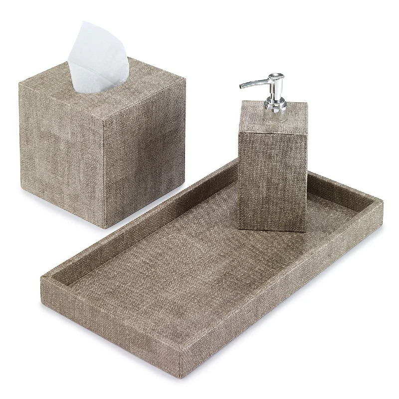 Luster Vinyl Bathroom Accessories (Sand)