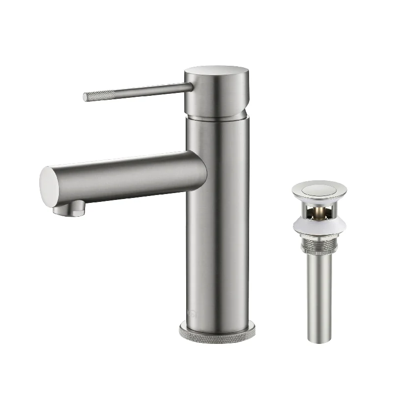 Brushed Nickel w/ overflow pop up drain