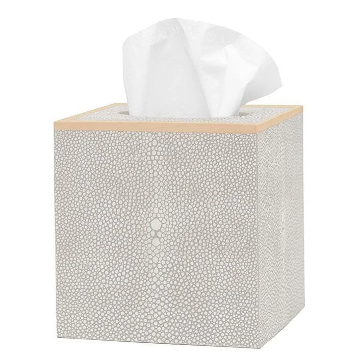 Manchester Faux Shagreen Tissue Box (Sand)