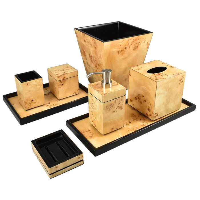 Mappa Burl Inaly Lacquer Bathroom Accessories