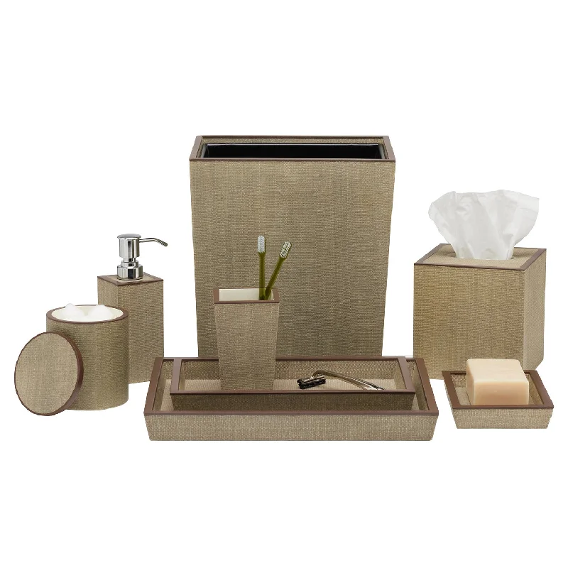 Maranello Abaca Resin Bathroom Accessories (Taupe/Brown)