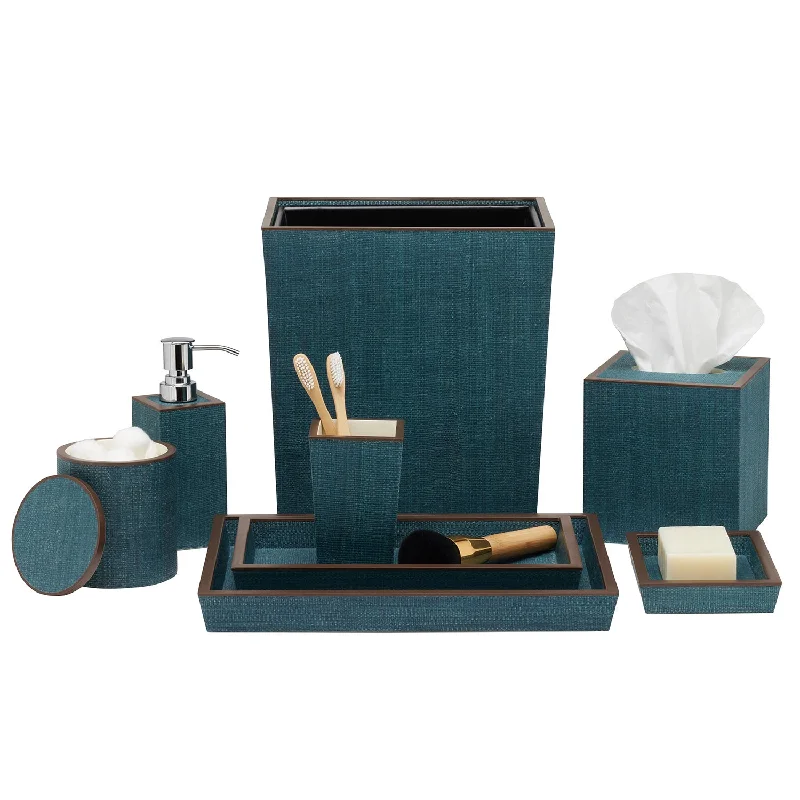 Maranello Abaca Resin Bathroom Accessories (Teal/Brown)