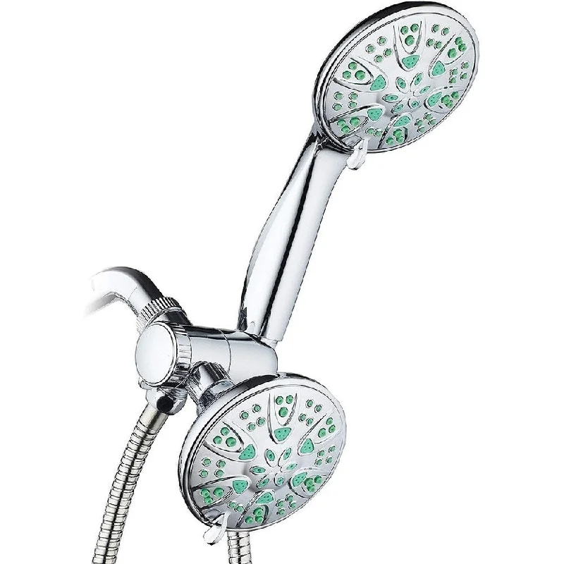 Microban Antimicrobial Multi-Setting Shower Head Combo Coral Green