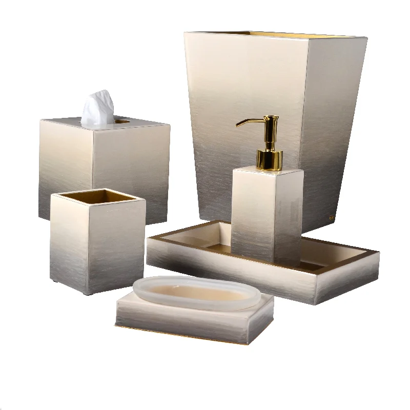 Mike + Ally Ombre Natural / Gold Enamel Bathroom Accessories