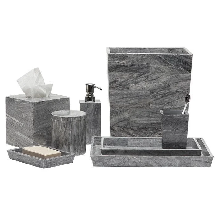 Milan Romblon Stone Bathroom Accessories (Gray)