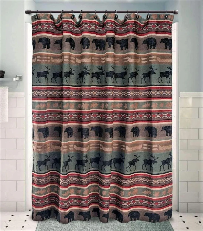 Moose & Bear Shower Curtain