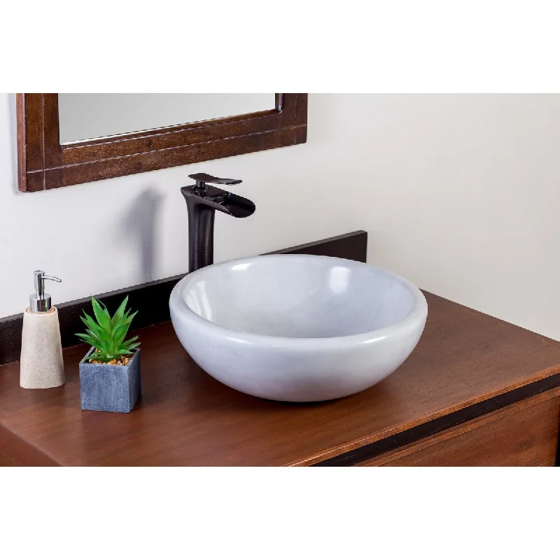 Natural Stone Vessel Bathroom Sink - Bonsai Marble