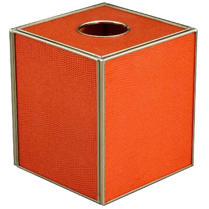 Orange Faux Lizard Tissue Box