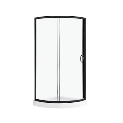 OVE Decors Breeze Matte Black 2-Piece 32-in x 32-in x 77-in Shower Kit (No Base) - $220