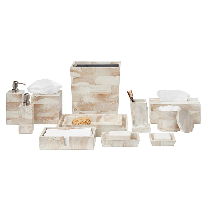 Palermo Faux Clamstone Bathroom Accessories (Natural)