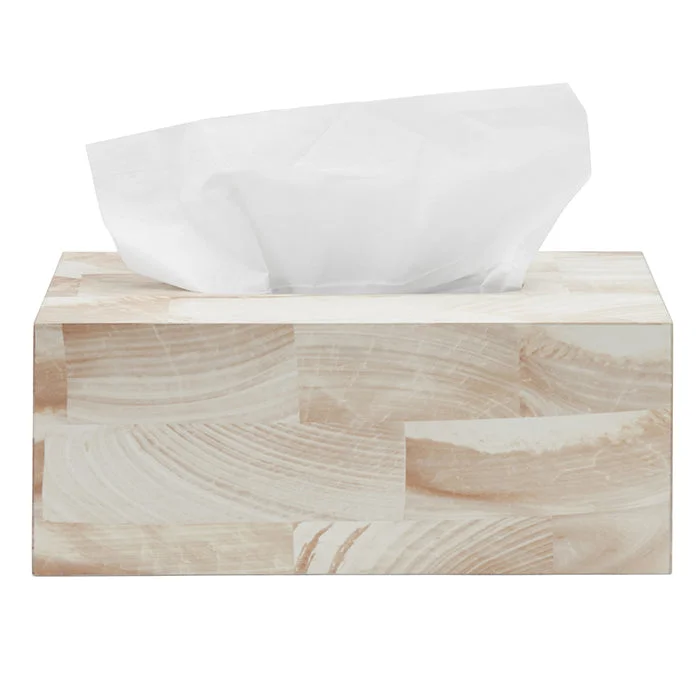 Palermo Faux Clamstone Rectangle Tissue Box