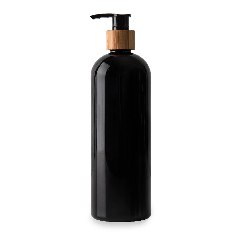 Black Plastic Pump Bottle - 500ml