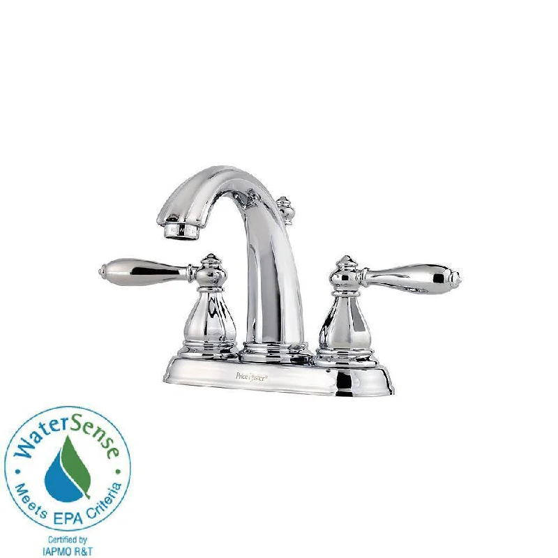 Price Pfister Portola 4 inch Centerset 2-Handle Bathroom Faucet in Polished Chrome 490486